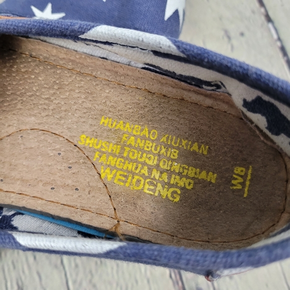 WEI DENG | union jack stars slipon flats canvas shoes - Picture 9 of 9